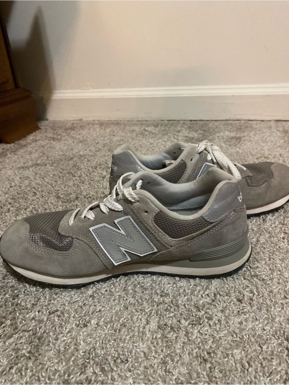 New Balance Classic 574 Unisex Taupe Gray Suede & Mesh Sneakers